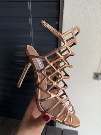 STEVE MADDEN Slithur High Heeled Cage Sandals – Gr. 38,5